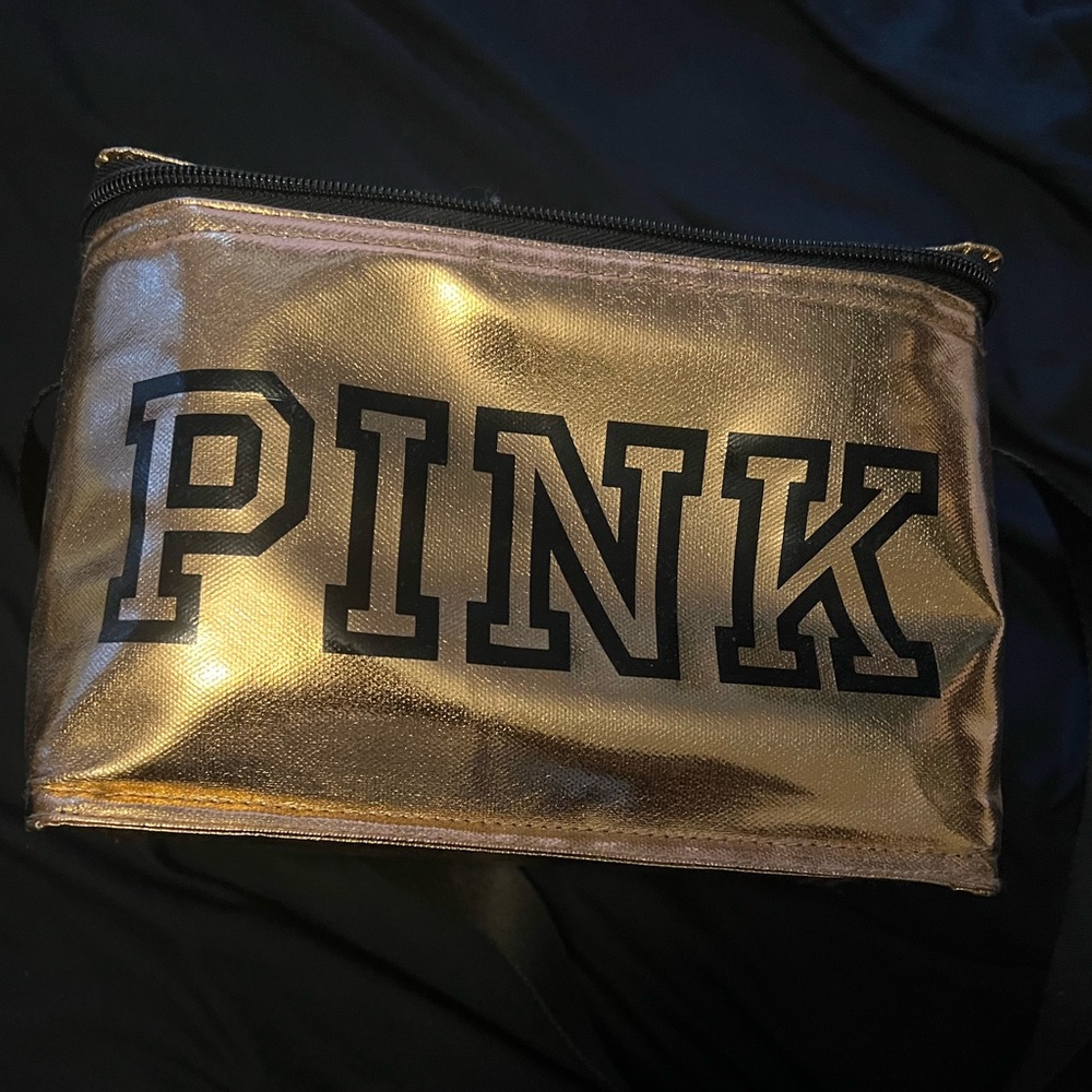Victoria Secret Pink Gold Metallic Lunch Bag